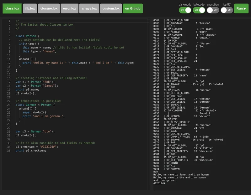 Preview for interpreter